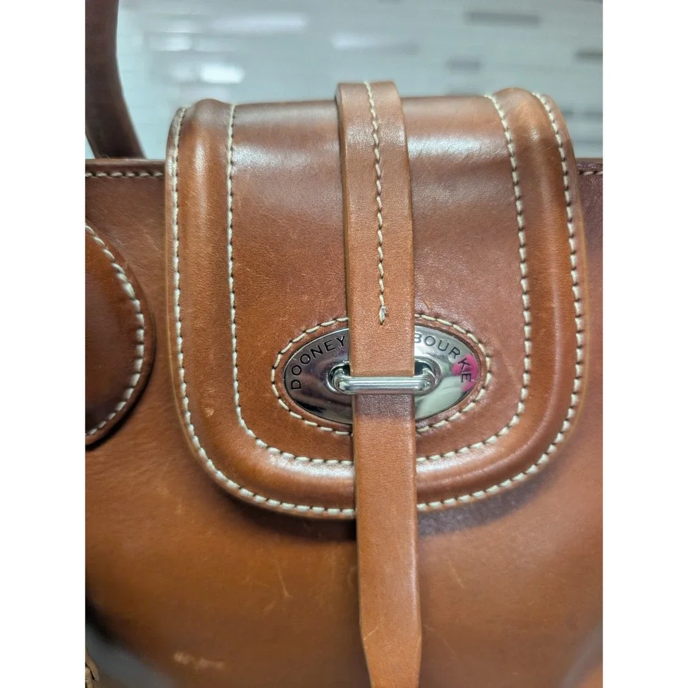 Dooney & Bourke Florentine Leather Barlow Side Zip Tote Satchel  Shoulder Bag